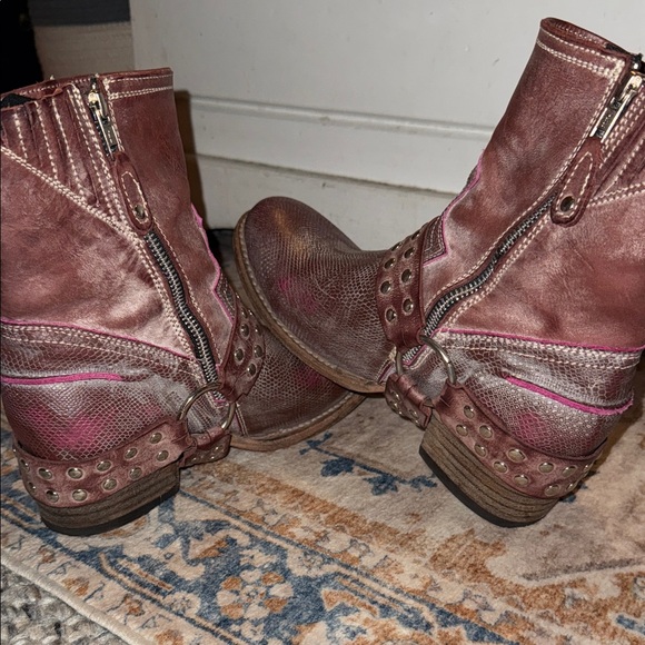 Studded Leather Ankle Boots - Picture 5 of 9